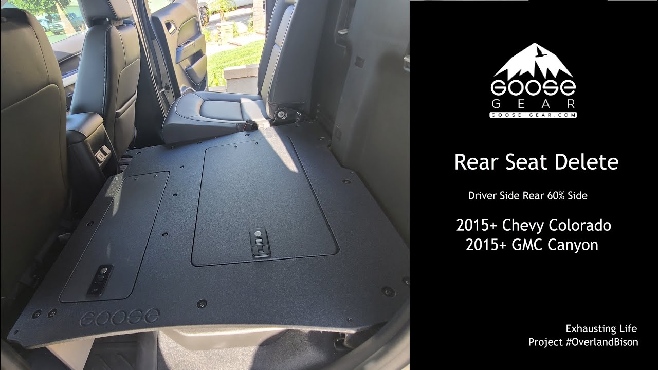 Colorado ZR2 Bison Rear Seat Delete for more space for more gear