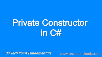 Private Constructor C# | Constructor in C# | #techpointfundamentals