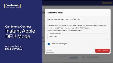 Instant Apple DFU Mode Demo - Cambrionix Connect Premium