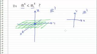 Linear Algebra - 14 - Is R^2 a subspace of R^3