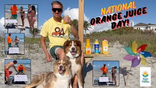 NATIONAL ORANGE JUICE DAY TASTE TEST FROM COCOA BEACH, FL! FRESH FROM FLORIDA ORANGE JUICE!