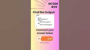 NCODE #39 | Find the output | Comment your Answer Below | #coding #ncodeseries #ncode #coding #code.
