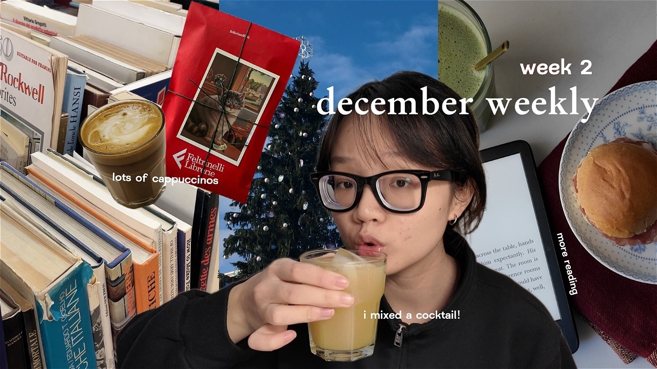 december weekly: writing thesis, gift shopping, cute bookshops, making cappuccinos & cocktails✍🏻🎁☕️