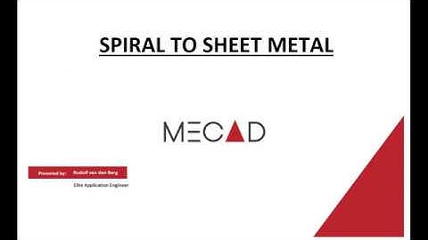 SOLIDWORKS Spiral to Sheet Metal