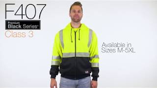 Video of Kishigo Black Series Class 3 Flame Resistant Hooded Sweatshirt