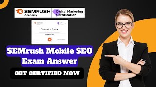 SEMrush Mobile SEO Exam - 100% Correct Answers