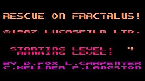 Atari 8-bit Rescue On Fractalus (Lucasfilm) - Easter egg #1