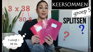 Juf Simmie legt uit | KEERSOMMEN splitsen | groep 5 | rekenen