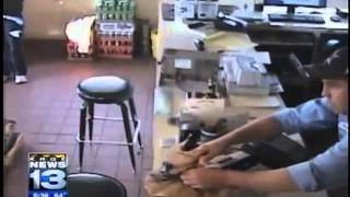 Armed robbery caught on surveillance video