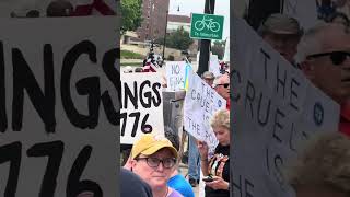 No Kings Protest Springfield Illinois Capitol Building
