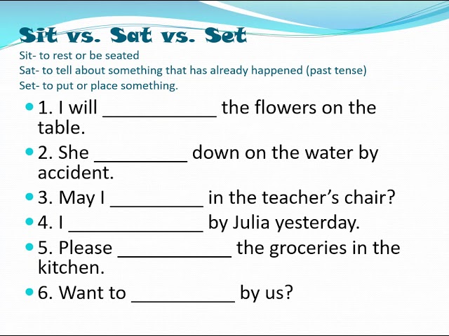 Sit sat sat неправильный