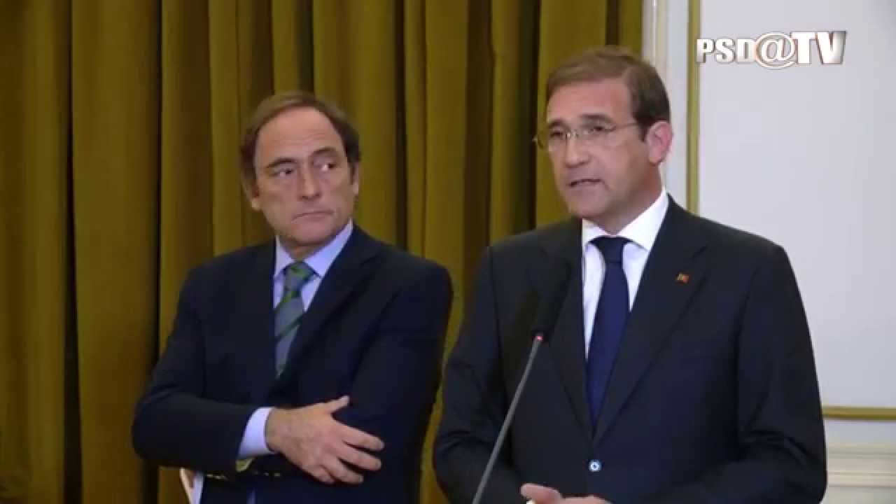 Declarações de Pedro Passos Coelho e Paulo Portas no final da  reunião com o PS.