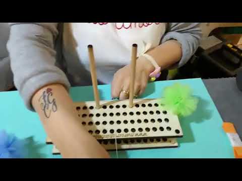 Macchina Per Fiocchi Regalo | Creatore Di Fiocchi In Legno | Base Con Aste Regolabili | Per Archi Decorativi Fai Da Te - Foto 8