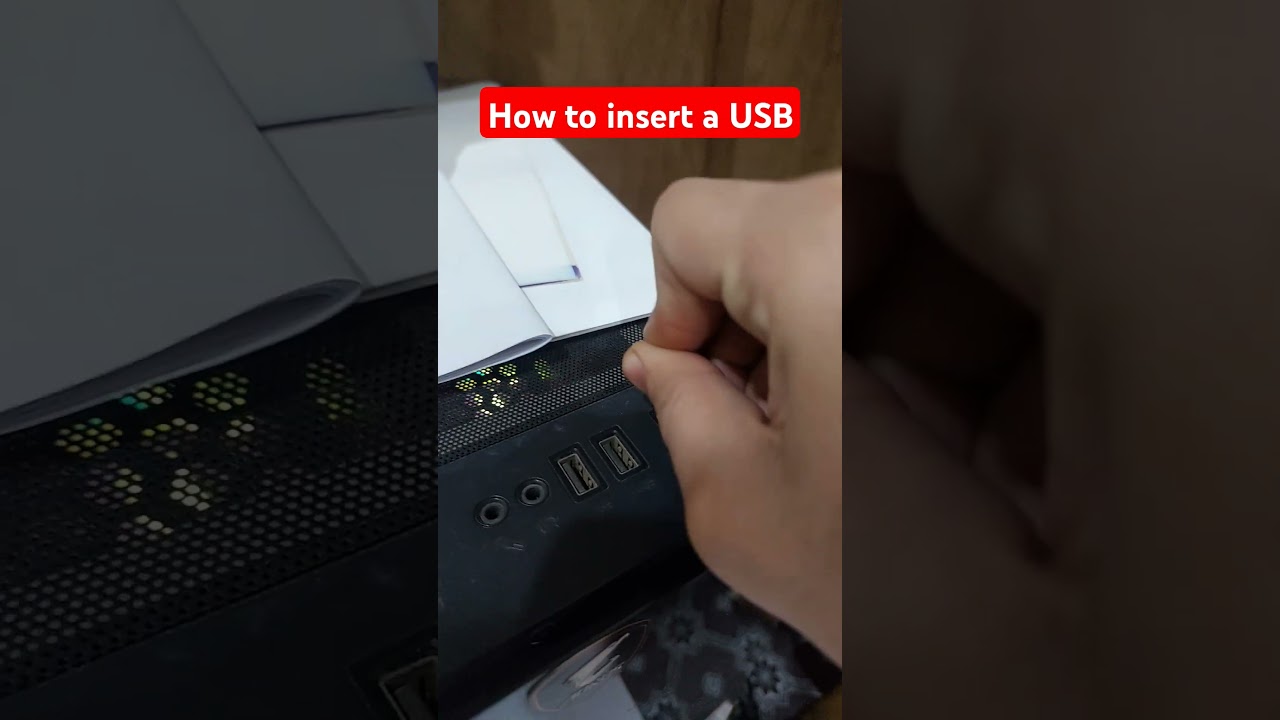 How to insert a USB drive