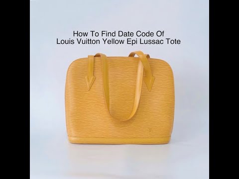 Date Code & Stamp] Louis Vuitton Yellow Epi Lussac Tote