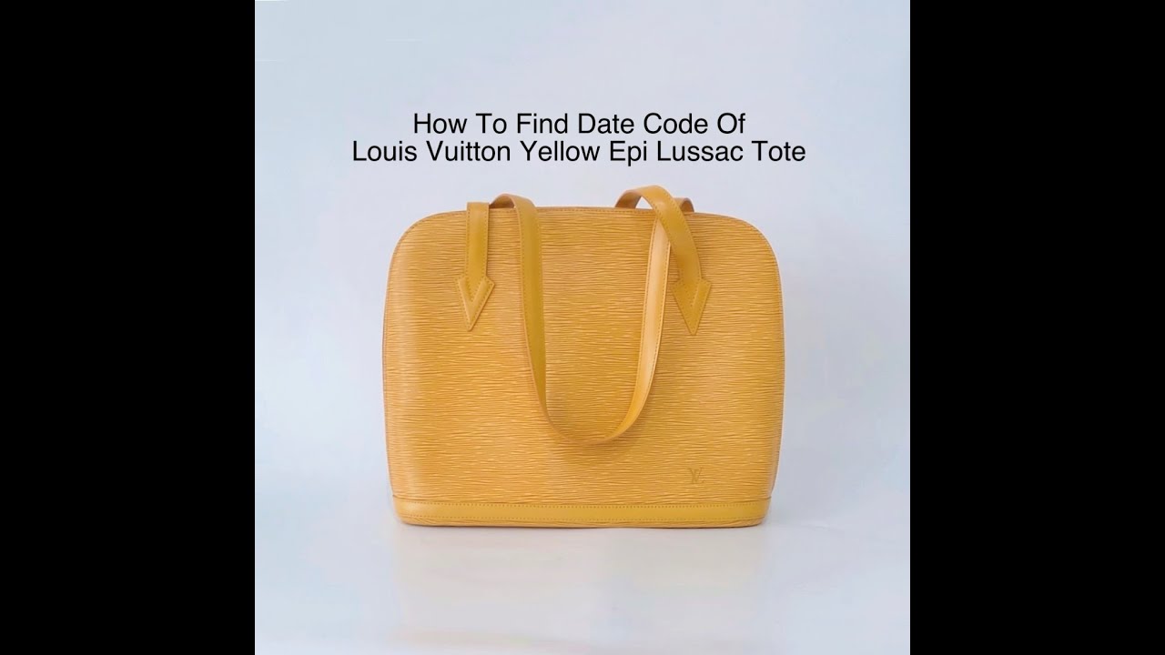 [Date Code & Stamp] Louis Vuitton Yellow Epi Lussac Tote