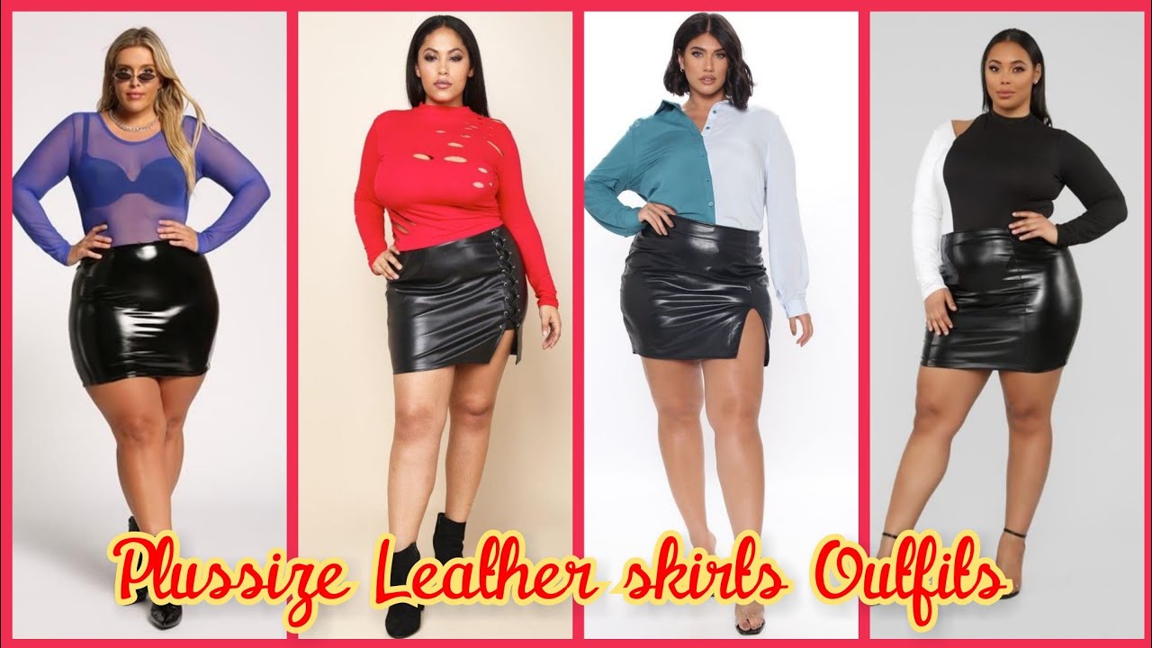 Plus_Size #LeatherSkirts Styling Ideas | Leather Skirt Outfits For Plus ...