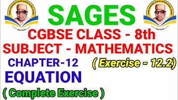 cg board class 8 maths chapter 12 exercise 12.2 sages class 8 math chapter 12 equation exercise 12.2