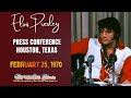 Elvis Presley - 25 FEBBRAIO 1970 - Conferenza Stampa - Houston, Texas