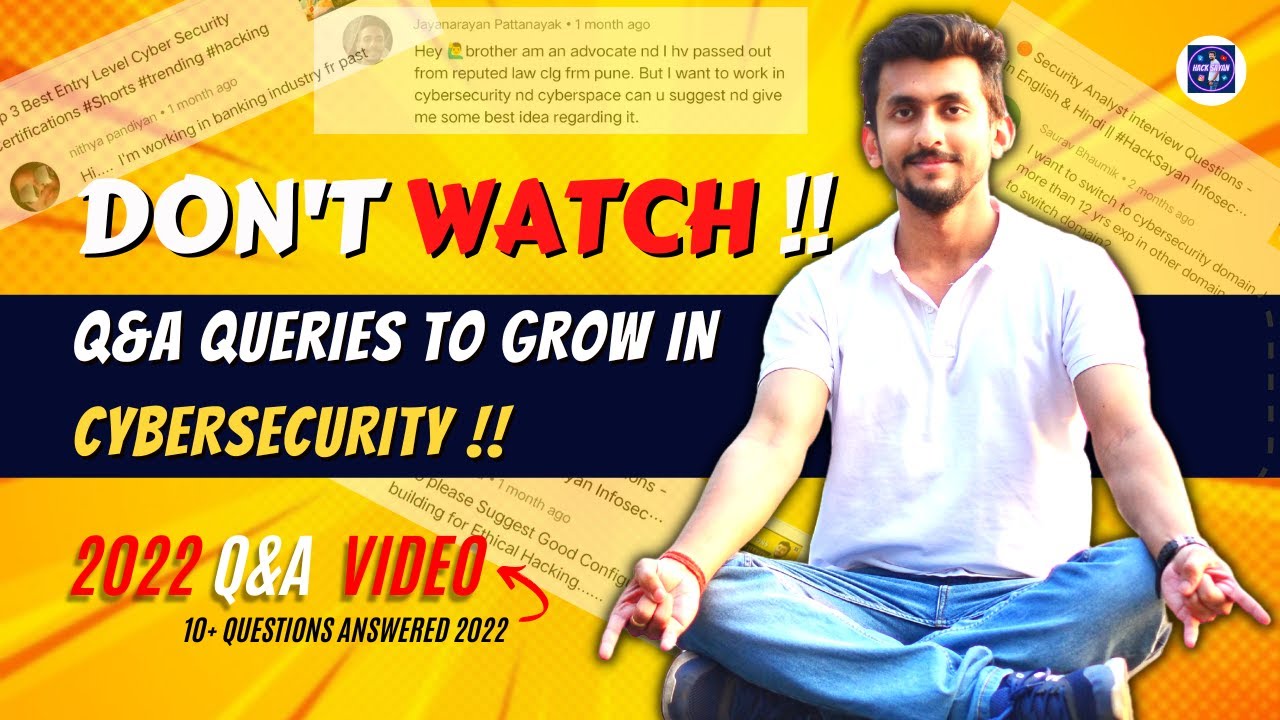 🔴 QnA || CAREER in CYBER SECURITY || HackSayan 🔥(Complete Roadmap with QnA)
