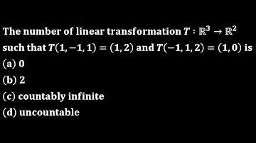 number of linear transformation || matrix representation