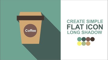 Coreldraw tutorial - Create simple professional flat icon long shadow design