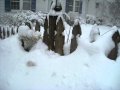 Boy digs out during blizzard