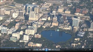 Orlando - Dallas DFW flight AA698 Lake Eola downtown Barrier Islands Bay St Louis MS 2016-05-28