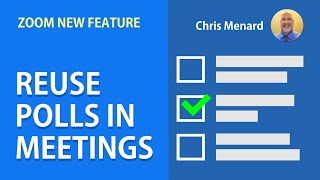 Zoom polling - Reuse polls in meetings