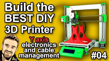 Build the BEST DIY 3D Printer - Y axis electronics and cable management #04