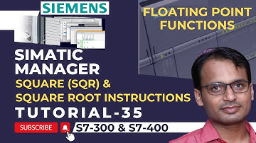 Siemens PLC Training 35 - Square (SQR) and Square Root (SQRT) Instructions in Siemens PLC
