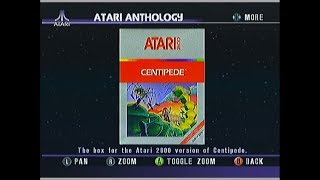 Atari Anthology gameplay (Asteroids, Centipede, Breakout, Pong, Combat, Star Raiders)