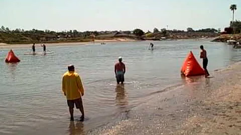 Brian Haag race finish at Hovie SUP Festival 2010