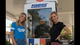 Kourtney Turner visits Pumpire promotion by 76 Gas for giveaway partnership with Los Angeles Dodgers
