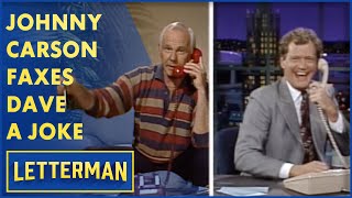 Johnny Carson Faxes A Joke To Dave | Letterman