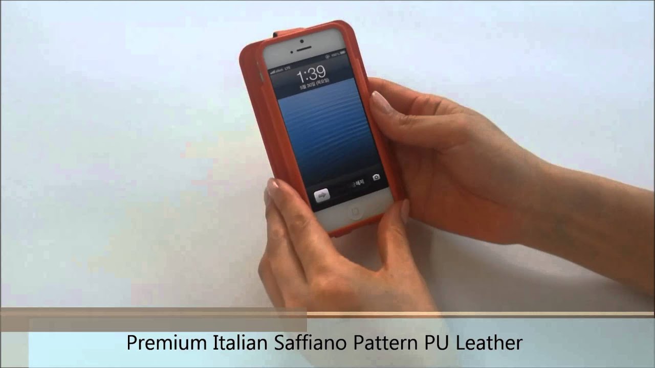 TORU Saffiano Backflip Wallet Case for iPhone 5