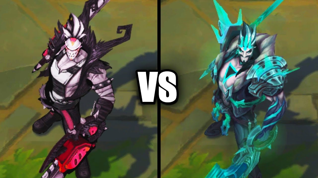Fright Night Draven vs Ruined Draven Skins Comparison (League of