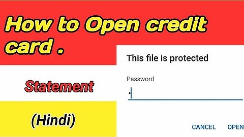 How to open icici credit card statement pdf.Pdf download credit card statement kaise open kare.
