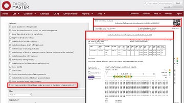 Printing Infringements Letters- Tachomaster Tachograph Analysis