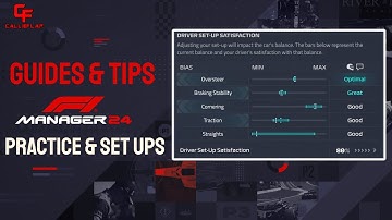 F1 Manager 2024 Guides & Tips - Practice and Set Ups