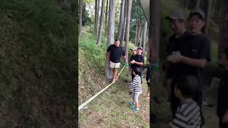 35歳スラックライン勝負  カイメン編 #shorts