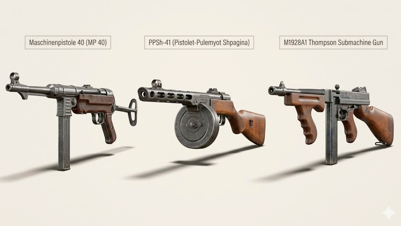 Every Submachine Gun Used in WW2