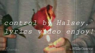 Halsey - control, lyrics video