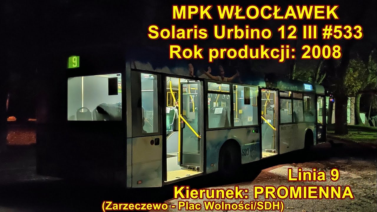MPK Włocławek - Solaris Urbino 12 III #533, Linia 9