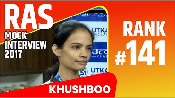 Utkarsh RAS Mock Interview - 2017 KHUSHBOO 141