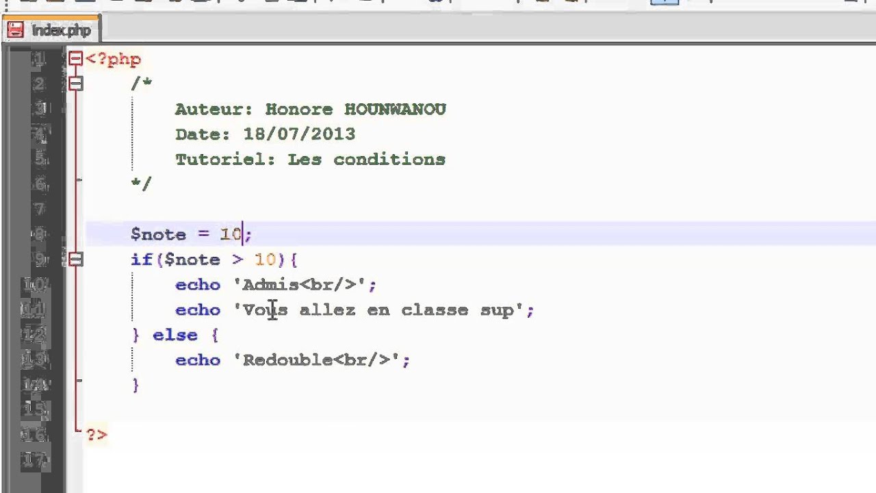 PHP - 12 - else et else if en action ! - YouTube