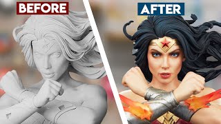 Painting a $600 Wonder Woman Statue! 😲