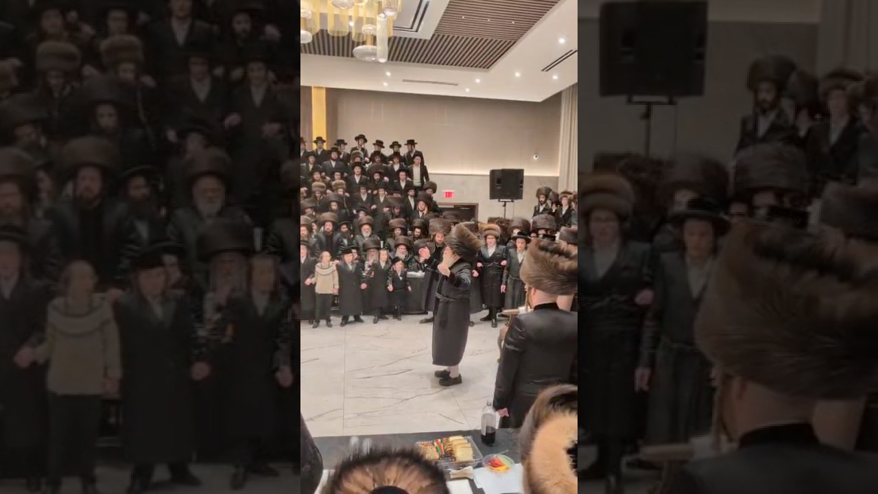 האדמו״ר מתולדות צבי ספינקא ברגעי התעוררות בחתונת נכדו