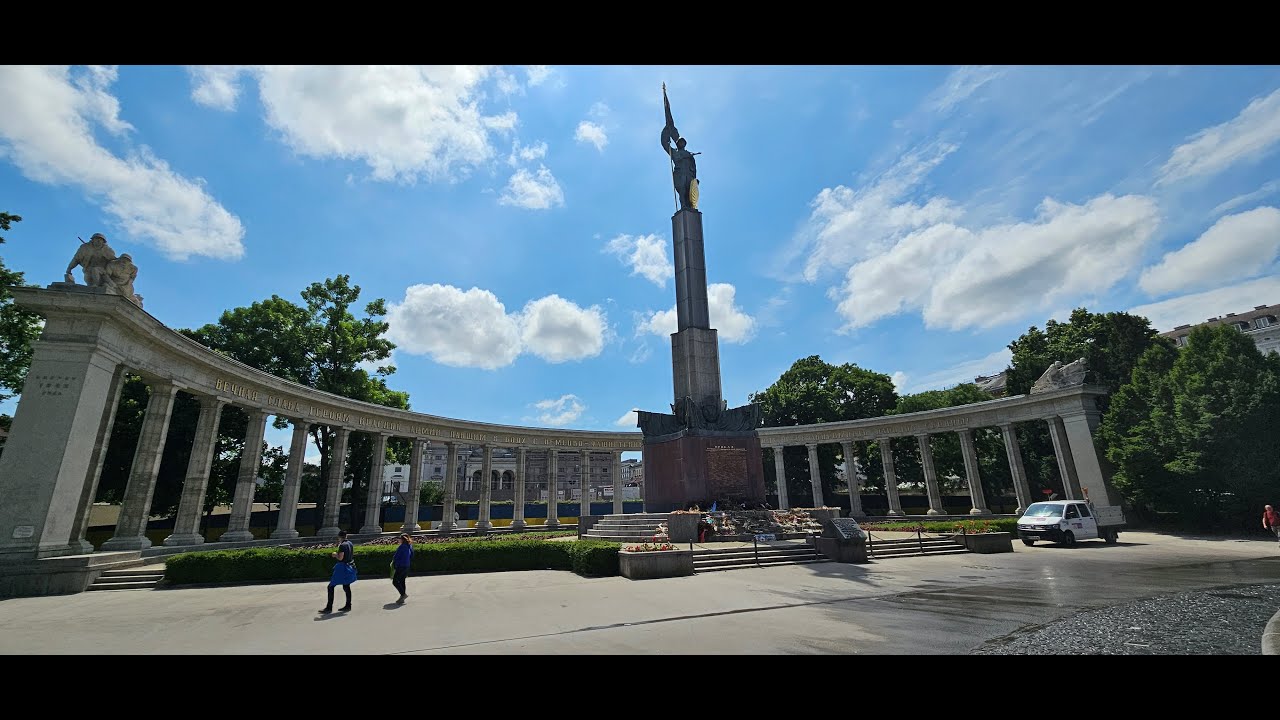 Vienna's Liberation-April 14, 1945. Soviet War Memorial in Vienna, Austria