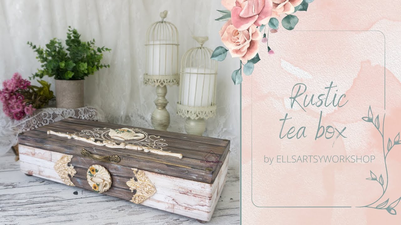 Rustic cottagecore tea box; Handmade wooden tea bag dispenser; DIY home ...